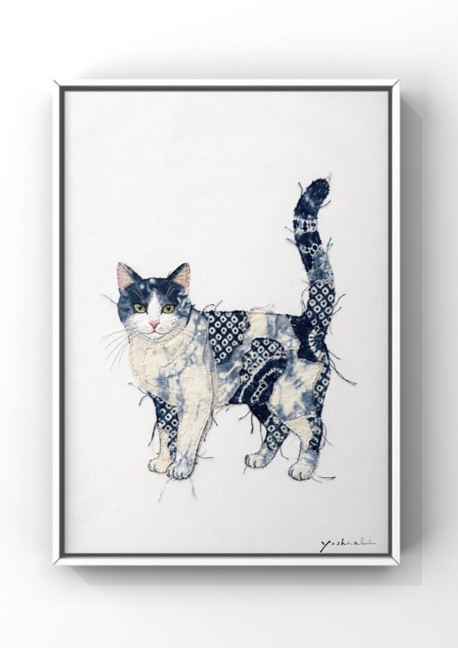 FABRIC MEMORY - Indigo Cat #1