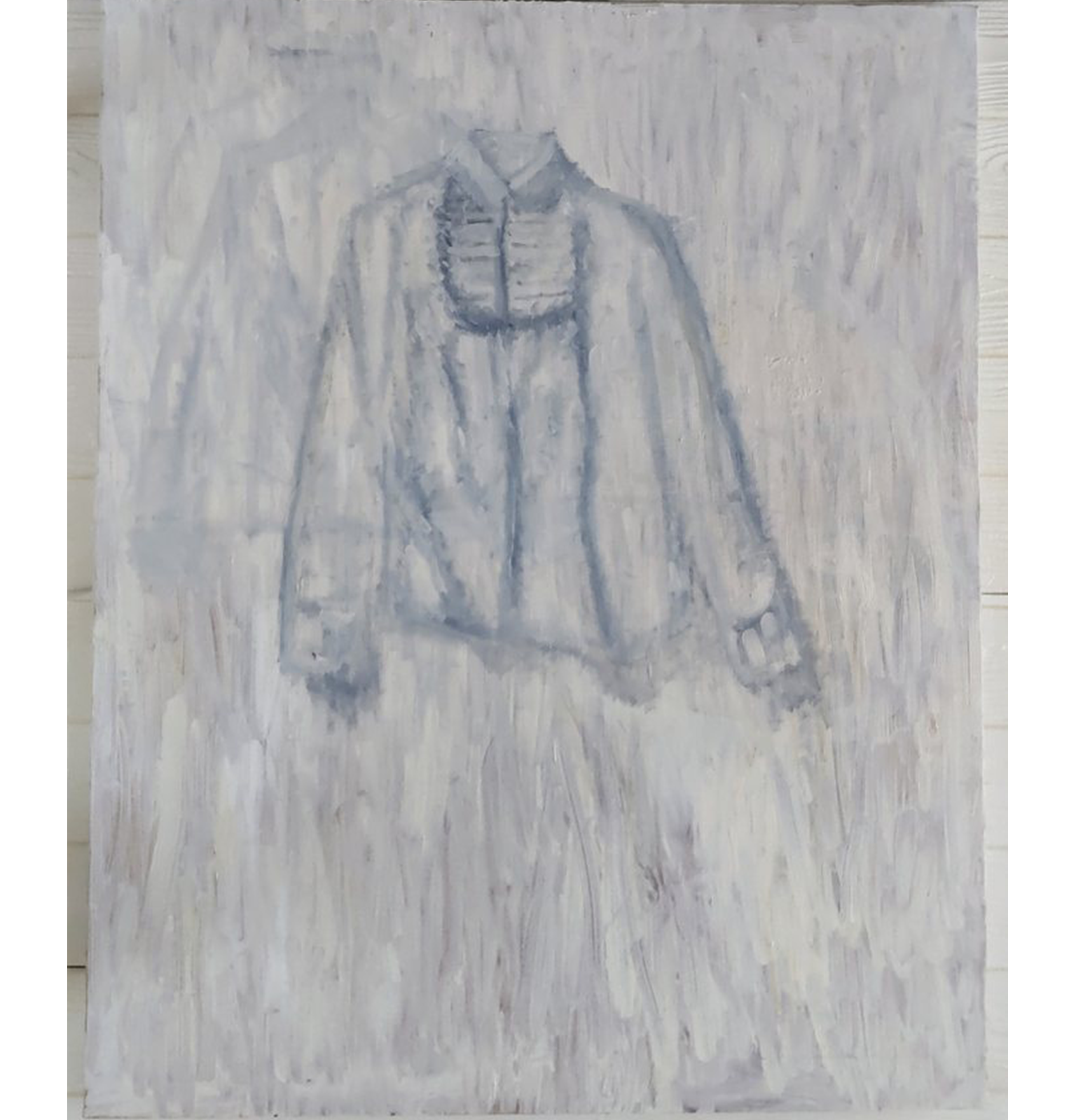 原画・油彩「白いブラウス」絵画・F30（73×91㎝）アート・キャンバス